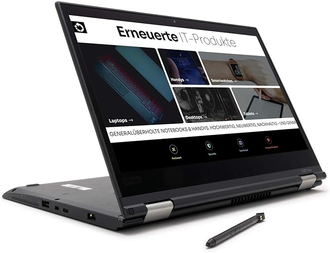 Lenovo ThinkPad Yoga 380 X360 Core i7 8GB RAM 256GB SSD 8th Generation 13.3 Inches FHD Touchscreen Quad Core Windows 11 Pro With stylus Pen 2 in 1 Refurbished Laptop