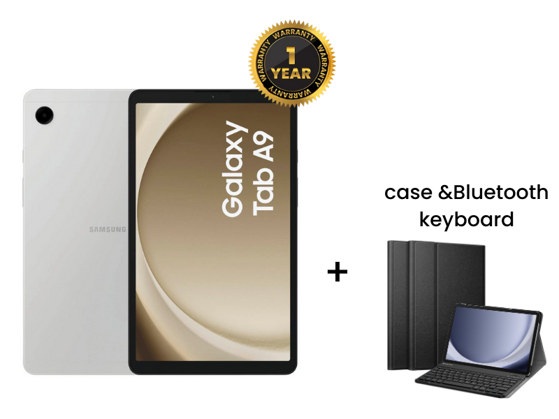 Samsung Galaxy Tab A9 4GB RAM, 64GB LTE SIM + WiFi Android Tablet 8.7 Inch +Wireless Keyboard Flip Cover