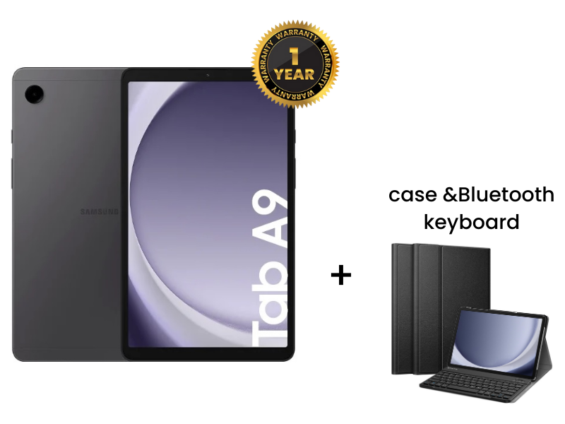 Samsung Galaxy Tab A9 4GB RAM, 64GB LTE SIM + WiFi Android Tablet 8.7 Inch +Wireless Keyboard Flip Cover