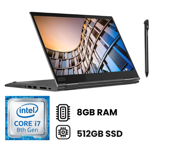 Lenovo Thinkpad X1 Yoga x360 Core i7 8GB RAM 512GB SSD 8th generation 14 inches FHD Touchscreen, windows 11 pro, HDM1, Stylus pen 2 in 1 refurbished laptop