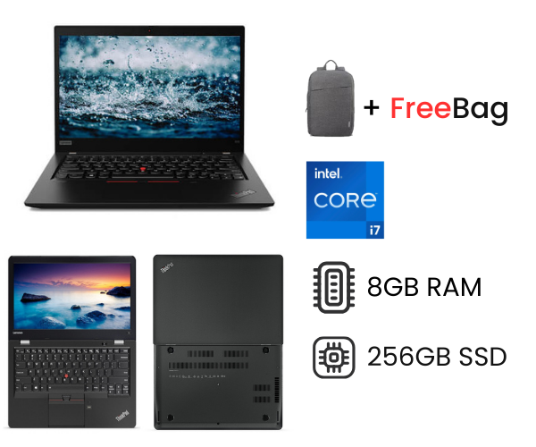 Lenovo Thinkpad 13 Core i7 8GB RAM 256GB SSD 7TH Generation 2.7GHz processor speed, 13.3 inches Display,  Refurbished laptop +Bag