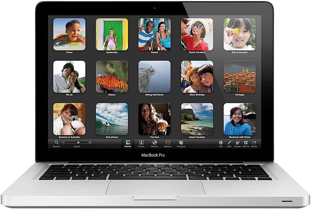 Refurbished Apple Macbook Pro 13.3" Core I5 2.3GHz dual core 8GB RAM, 256GB SSD (Early 2011) laptop, Mac OS, USB Ports and HD Camera - Silver