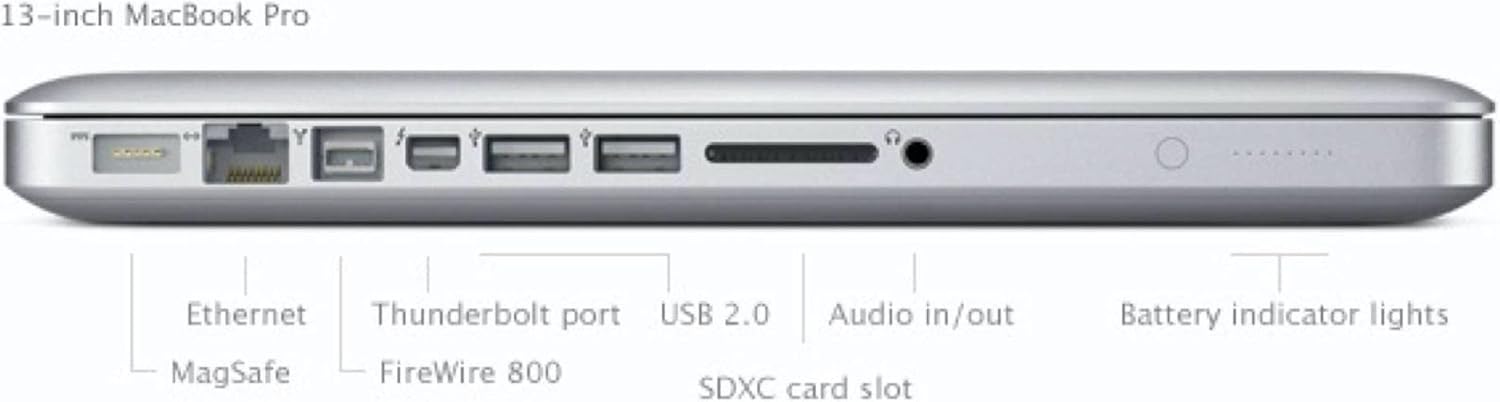 Refurbished Apple Macbook Pro 13.3" Core I5 2.3GHz dual core 8GB RAM, 256GB SSD (Early 2011) laptop, Mac OS, USB Ports and HD Camera - Silver