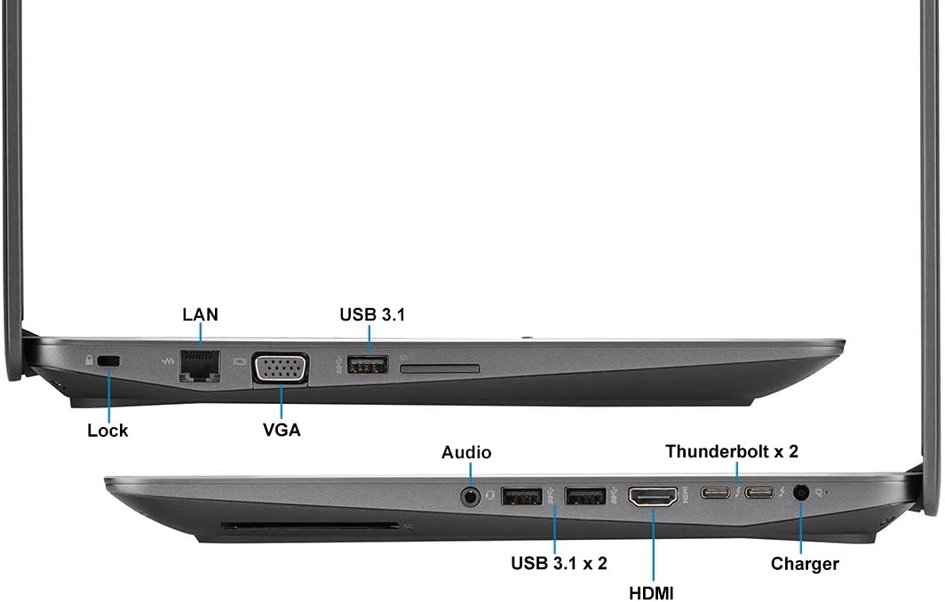 Refurbished HP Zbook 15 G3 Core I7 16GB RAM 512GB SSD+2GB NVIDIA  Graphics, Windows 11 pro, HDMI, VGA, 15.6″ Gaming Laptop