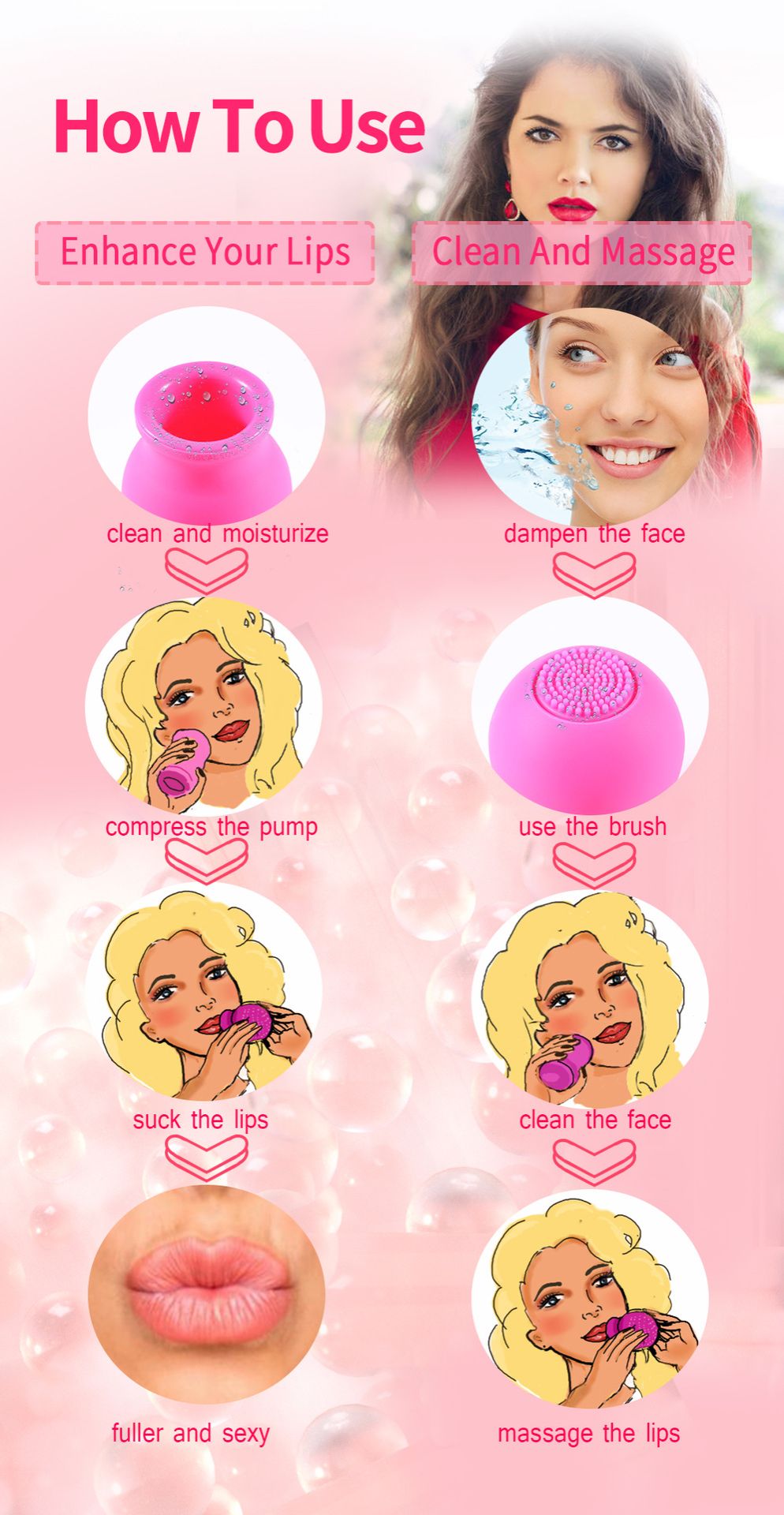 3 pcs The new fashion beauty lip lifter gives your lips more shape Lip massager