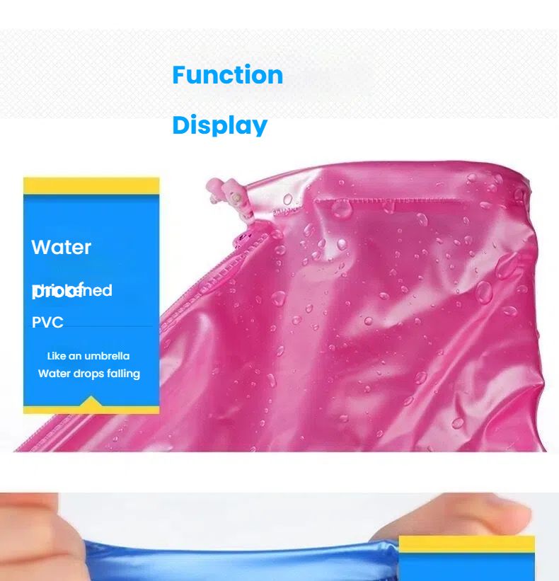 Zipper PVC rain shoes cover for men and women outdoor travel shoe cover non-slip thick wear-resistant waterproof rain shoes cover