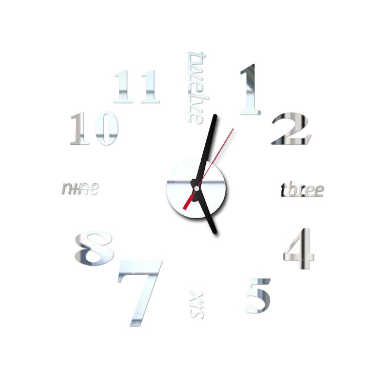 New 3D Wall clock Mirror Wall Acrylic stickers Fashion Living Room Quartz Watch DIY Home Decor Wall clock Creative New Wall clock Mute Creative Fashion Clock Art Geometric Abstract 3D mirror wall cloc