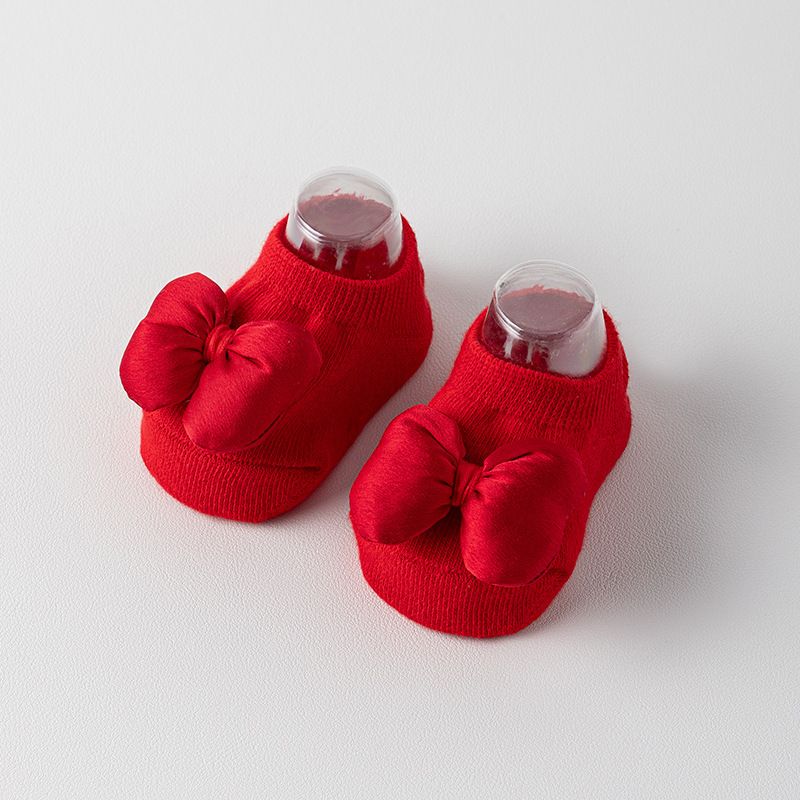 4 pairs New fashionable spring and autumn styles of anti-slip boat socks for girls, infants and toddlers, and cute thin floor socks