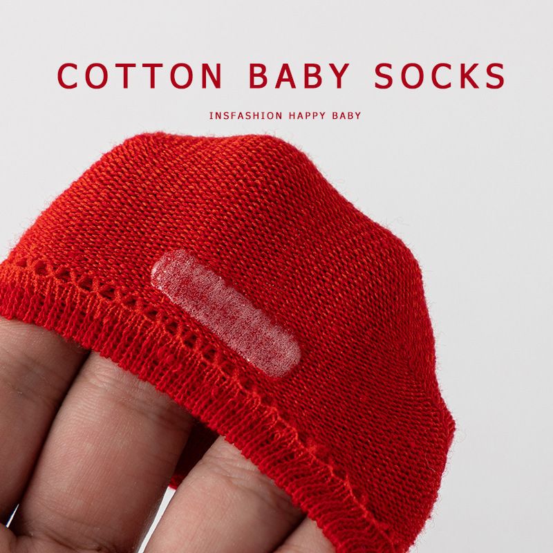 4 pairs New fashionable spring and autumn styles of anti-slip boat socks for girls, infants and toddlers, and cute thin floor socks