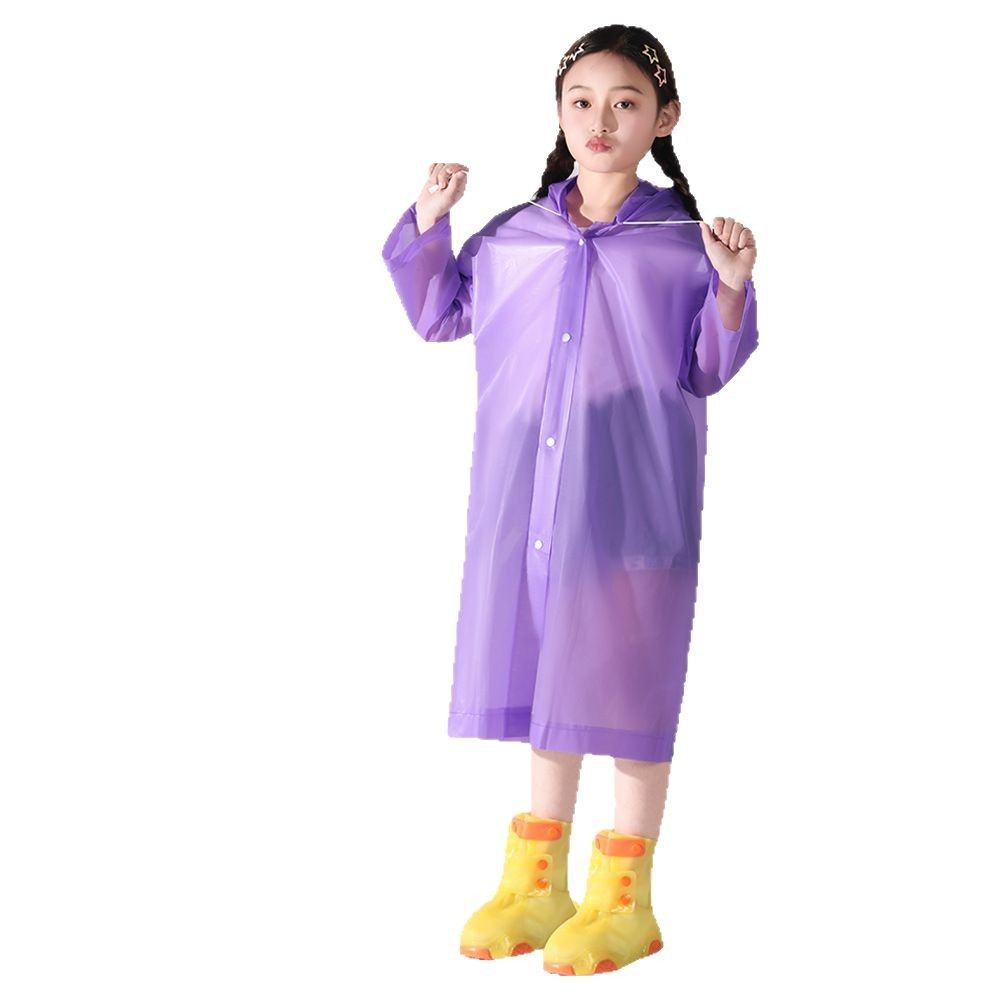 Fashion Kids Raincoat Waterproof Rain Poncho Clear Transparent Children/Rain Coat .Unisex, one-size fits all Colorful poncho raincoat Reusable clear plain rainwear Waterproof, windproof and breathable