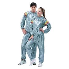 Fitness Weight Loss Sweat Sauna Suit Exercise Gym Anti-Rip Silver