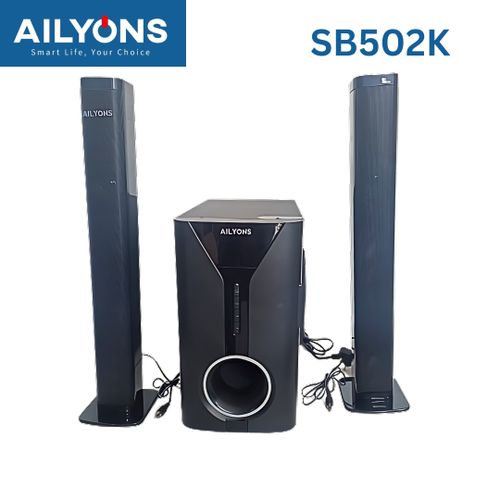 CLEARANCE OFFER AILYONS SB502K 2.1 CH Subwoofer / Sound Bar Multimedia Speaker System, BT/USB/SD/FM