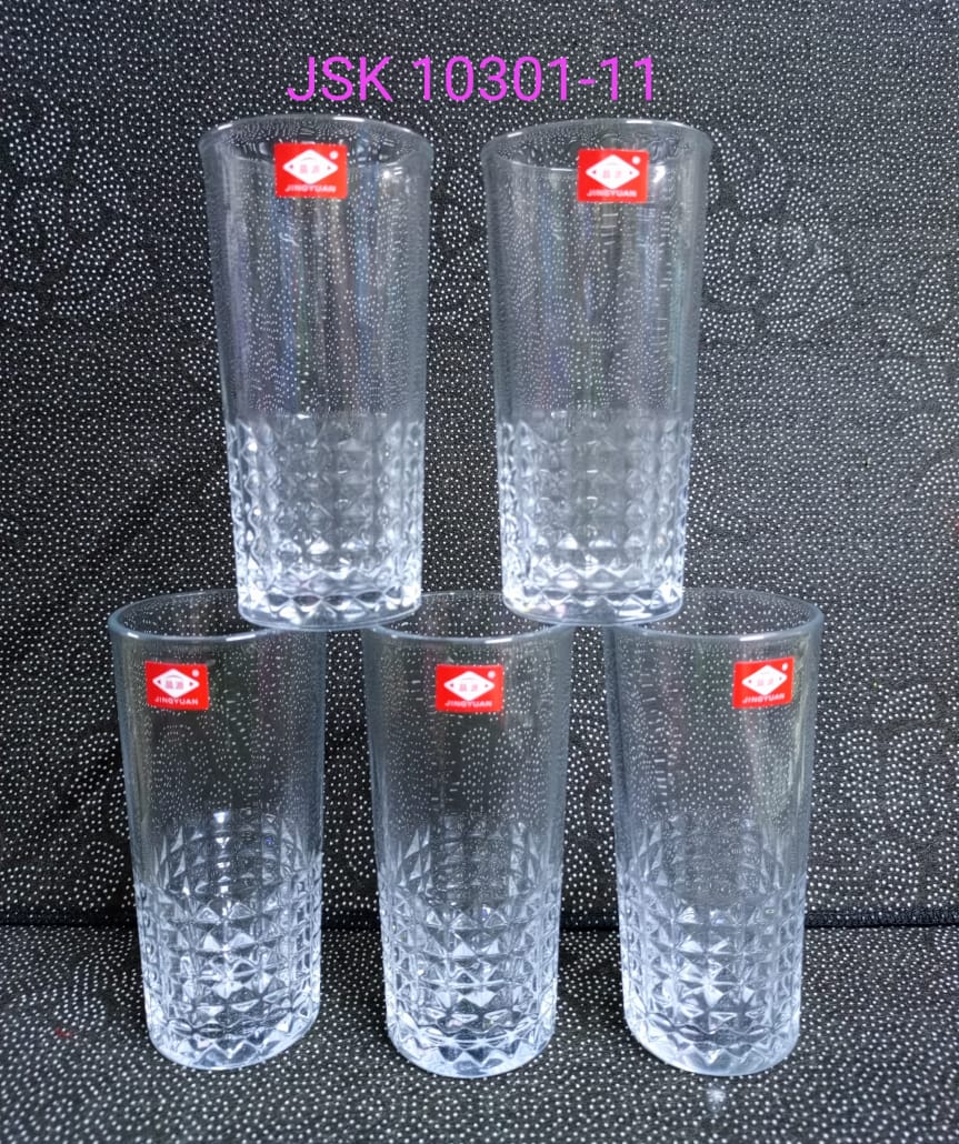 Water Glass Set -6pcsClassic water shape is crafted with fire-polished rim.