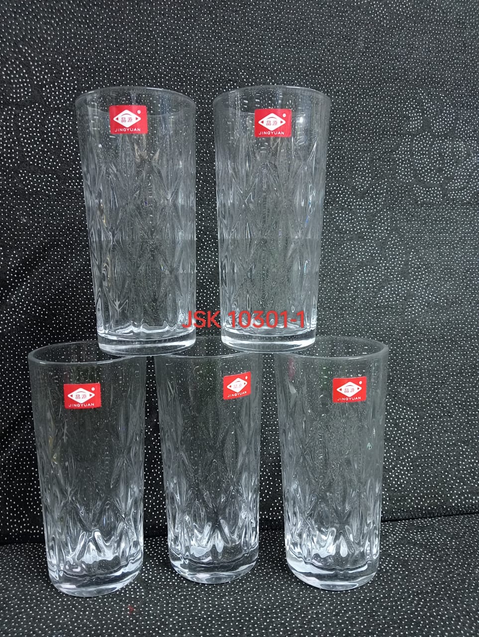 Water Glass Set -6pcsClassic water shape is crafted with fire-polished rim.