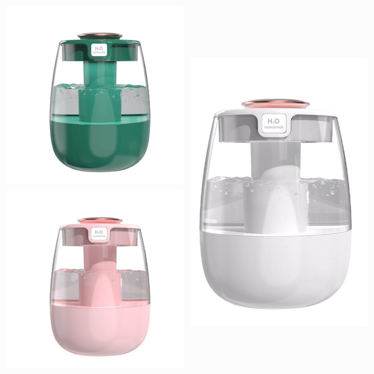 1.3L humidifier Ultrasonic Air Humidifier with Ambient Lamp, Mini Humidifiers, USB Portable Air Diffusers with Night Light Intelligent Timing 1.3 litres