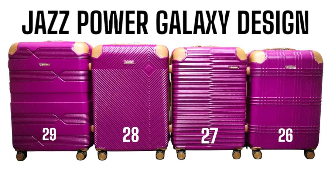JAZZ POWER ABS GALAXY 3 in 1
Lightweight and easy to transport, 3-piece set: large suitcase, medium suitcase, and small carry-on suitcase, 4 spinner wheels