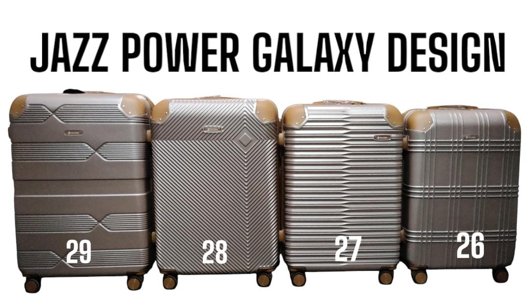 JAZZ POWER ABS GALAXY 3 in 1
Lightweight and easy to transport, 3-piece set: large suitcase, medium suitcase, and small carry-on suitcase, 4 spinner wheels