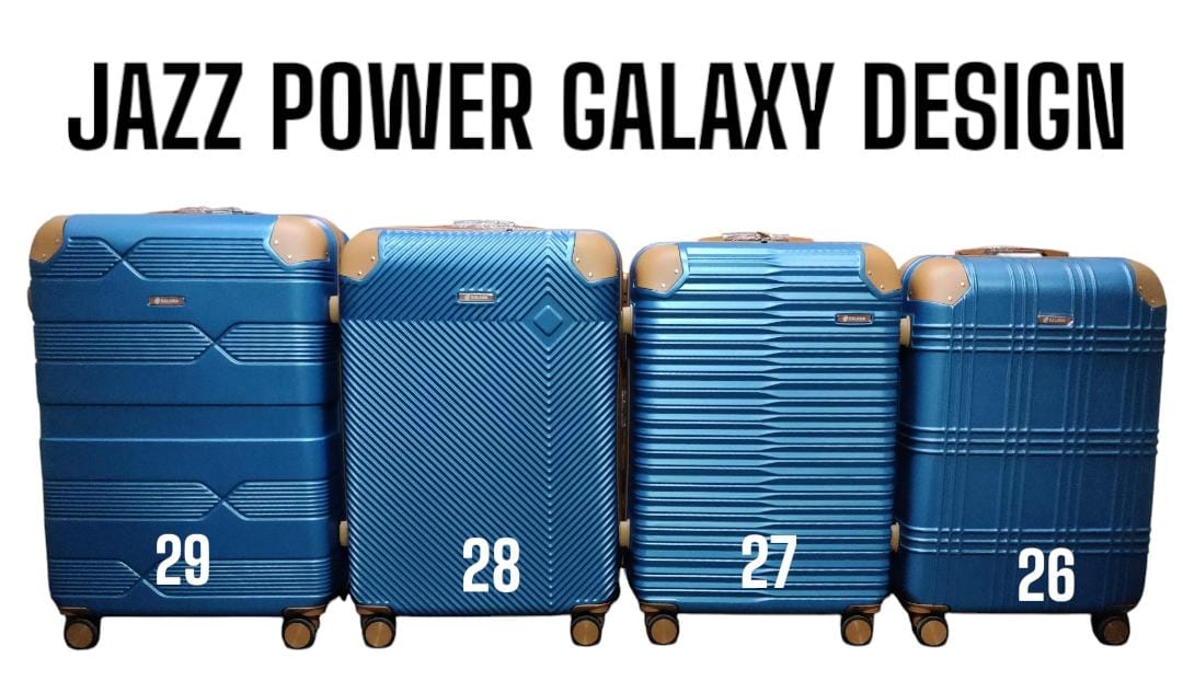 JAZZ POWER ABS GALAXY 3 in 1
Lightweight and easy to transport, 3-piece set: large suitcase, medium suitcase, and small carry-on suitcase, 4 spinner wheels