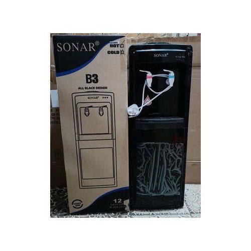 black 2 taps Sonar b3 hot and normal free standing water dispenser