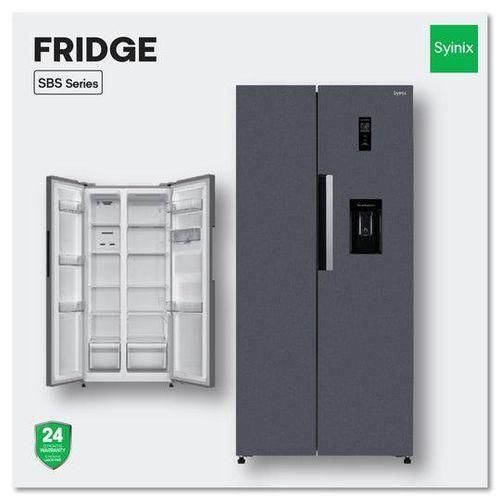 CLEARANCE OFFER Syinix 460 Litres, No Frost, Side by Side Fridge with Water Dispenser