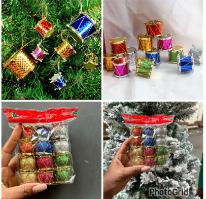 MARY  CHRISTMASS TREE DECOR 12 PCSMixed drum set LET MAKE OUR CHRISTMASS TREE ATTRACTIVE