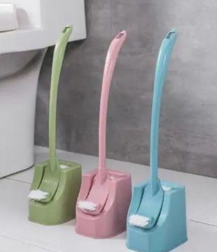 TOILET BRUSH.Double Sided Toilet Brush And Holder, Professional cleaning set with dense bristles and strong handle, you can reach hard-to-reach areas with perfect cleaning