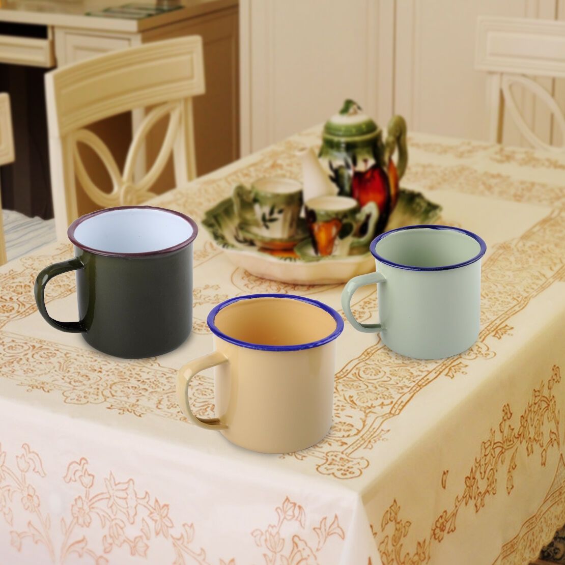 🤑👌DISCOVER THE BEST WITH THE BEST QUALITY 🤪💫🥰6Pcs Vintage Enameled Cups/camping Mugs
