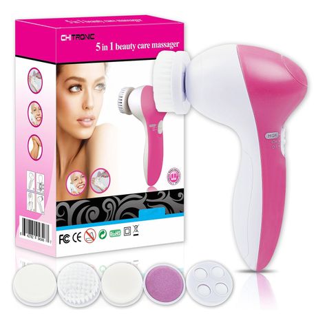 5-in-1 Facial Skin Care Massager Face Scrubber Cleaner.Multi-functional (5 in 1)
Rolling massager for better blood circulation and prevent skin from aging.
Soft brush to clean up all the scurf that cl