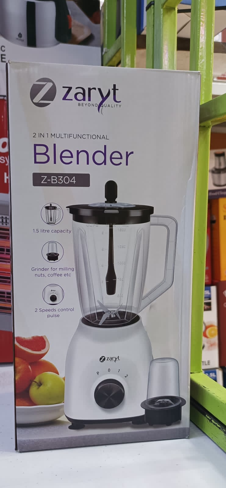 Delivers smooth and consistent results🥰Zaryt 2-in-1 Multifunctional Blender – Powerful Electric Blender & Grinder🤮versatile appliance allows you to blend smoothies, juices, soups, and sauces while a