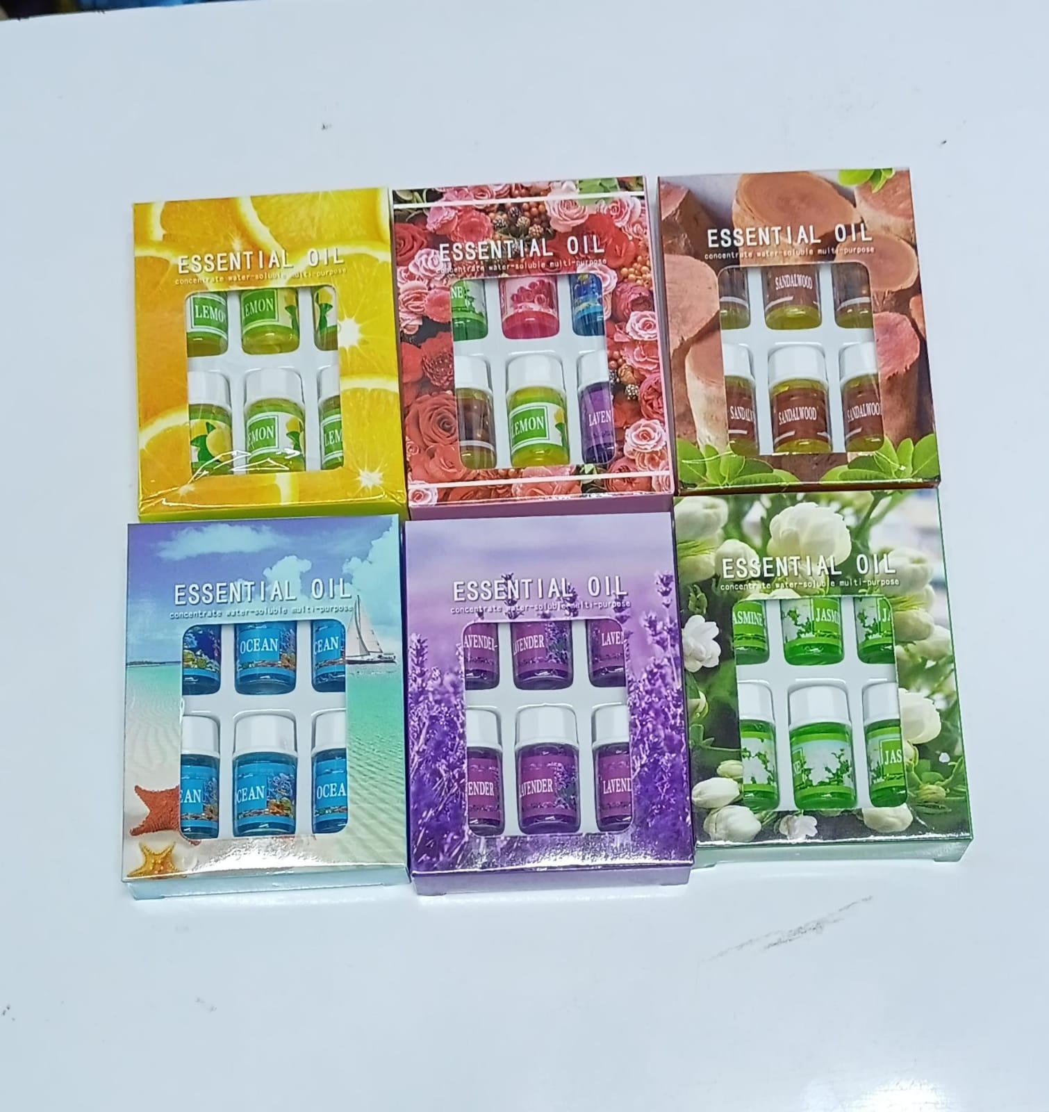 6pcs/Set Essential Oil Set Water Soluble Humidifier for Air Purifier Incense Aroma Lamp Relieve Stress Essential Oil.100% Pure Essential Oils】:  essential oils are 100% pure, unadulterated, therapeuti