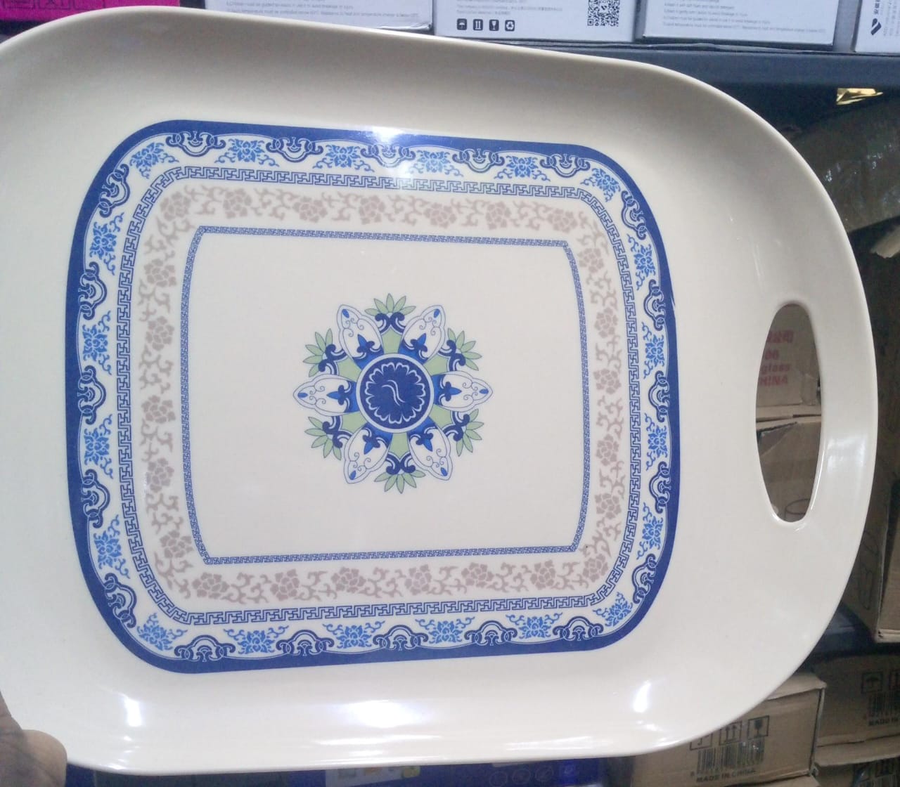 UNIQUE AND DURABLE 😋🎯Heavy kitchen Melamine Serving Tray 46x32cm