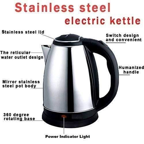 IPCONE Cordless Electric Kettle-Silver 2LITRES.Powerful rapid-boil system: This electric kettle boils water faster than a microwave and safer than using a stovetop kettle Perfect for college dorms, of