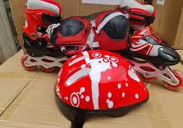 Complete Adjustable COMBO Inline Skates Set For Boys/Girls.The inline skate shoe size is adjustable Like Small To Big And Big to Small
Wheel : PU (Polyurethane) With Led Flash For First Wheels, Wheel