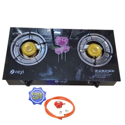 ✨️🔅🔅WITH FREE GIFTS🎯🔅🔅Zaryt 2 Glass Top Burner Automatic Ignition Table Top Glass FREE Gas Delivery Pipe + Gas Regulator + 2Pc Gas Safety Clips - 1yr Warranty.2-burner, Tampered glass top
Strong
