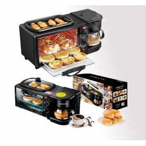 🍒✨️The Ultimate Morning Game-Changer✨️🍒Sokany MultiFunctional Breakfast Maker 3In1 Breakfast Machine, OvenTray, Coffee Maker
