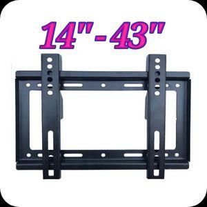 14''- 43'' TV Flat Panel Wall Bracket Holder✅️AVAILABLE AT THE SHOP ✅️Fits Flat Panel TVs 14-43.
For Indoor/Outdoor use.
All Hardware included.
Mounts to Wood, Concrete or Metal.