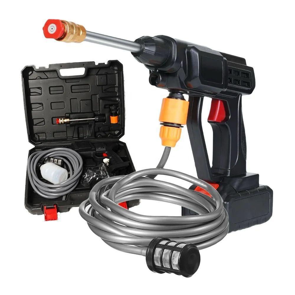 🧏‍♀️Perfect Combo🧏‍♀️🕳High pressure Wireless Car Wash Spray Gun Machine with 2pieces Portable Lithium Battery🕳