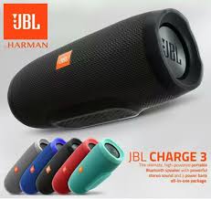 Jbl Charge 3- Portable Bluetooth Speaker.Powerful Audio: Enjoy rich sound quality with deep bass and clear highs.

Portable Design: Compact and lightweight for easy transport and use on the go.

Water