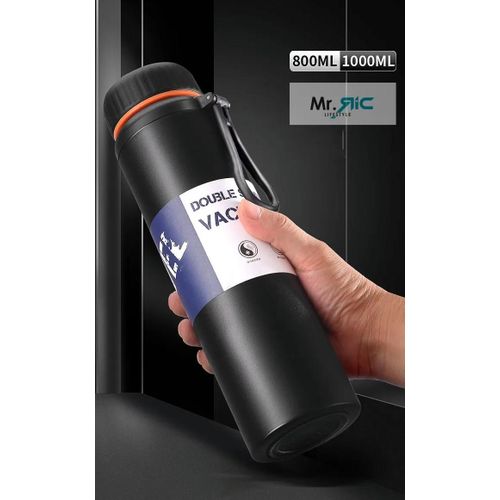 Stainless Steel, Travel Vacuum Cup, Insulated Metal Flask, Thermos Water Bottle With Handle, Elegant Design, Reusable Leak Proof BPA-Free Flask- For Gym, Travel, Sports, Gift