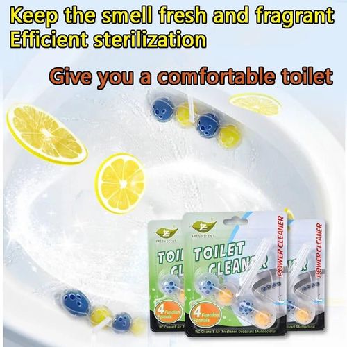 4 in 1Toilet magic cleaning balls 4pcs.Magic  Toilet Cleaner 4 in-1 Smell Eliminator & Toilet Rim Block features a unique hanger design that will lather quickly with every wash and automatically clean