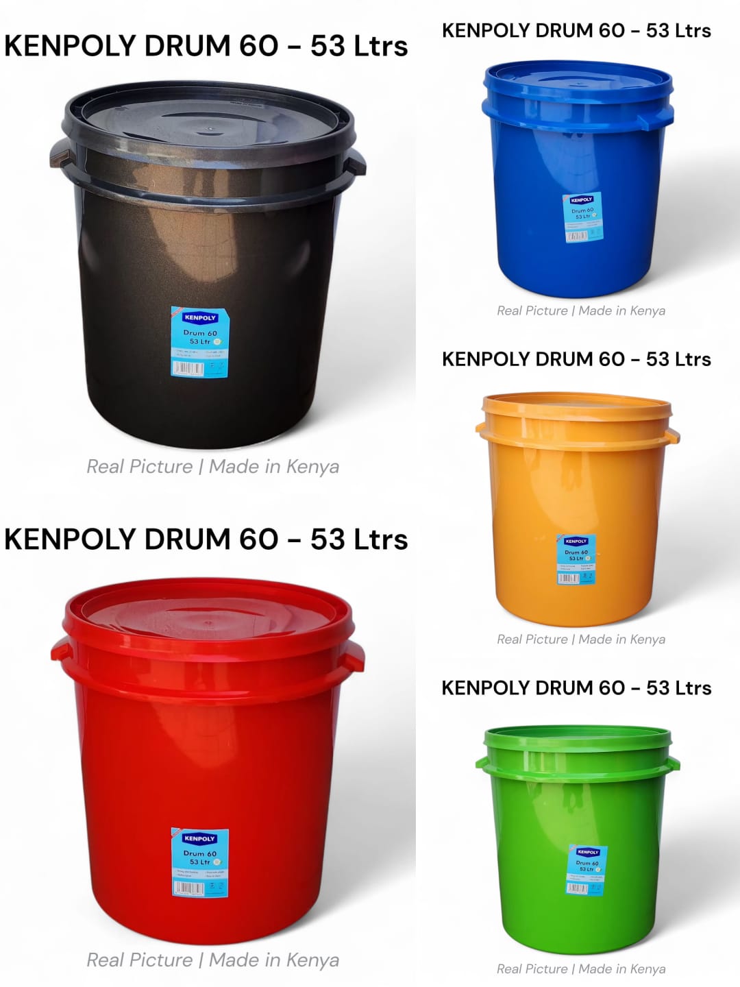 Kenpoly 60 Litre Drum – durable plastic storage for water, grains & more. Strong, easy to clean, portable design. Ideal for home, farm or industrial use.
