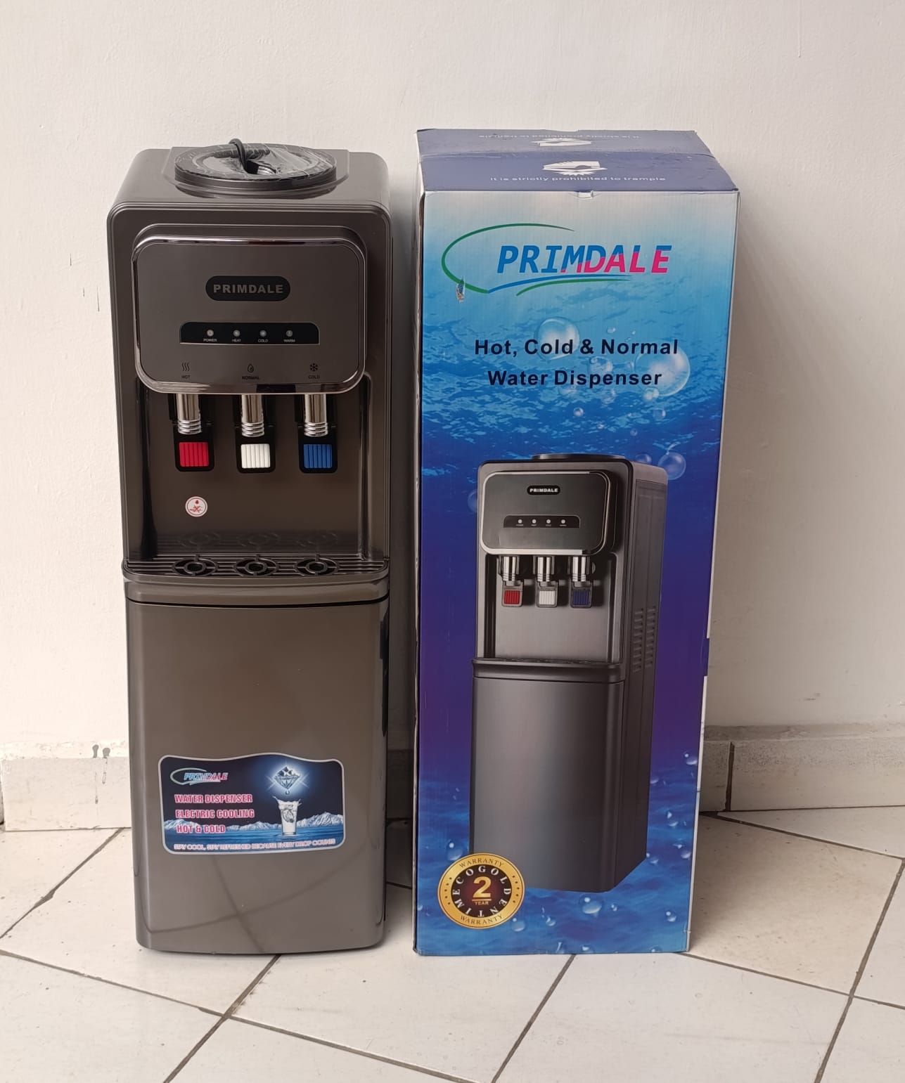 PRICE DROP ‼️PRIMDALE 3 TAPS  WATER DISPENSER With child Lock and Bottom Storage; HOT, NORMAL & COLD