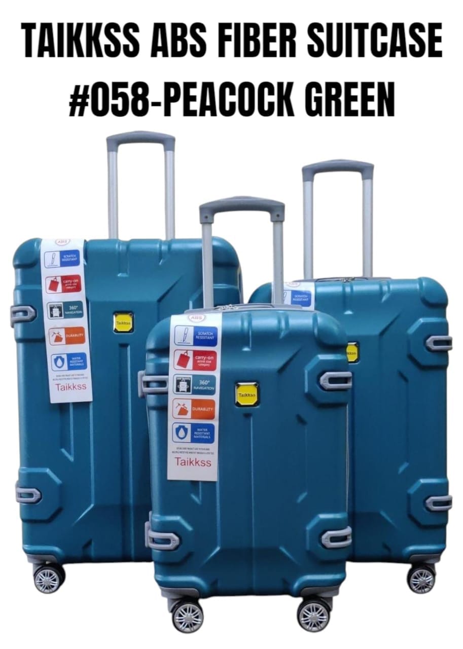 ❗ONLY AT KILIMALL ❗ 3-in-1 ABS FIBRE SUITCASES TAIKKS includes a large, a medium, and a small size. Durable ABS fibre,Scratch Resistant, Water Ressistant, 360 degrees Navigation,Durable, Elegant