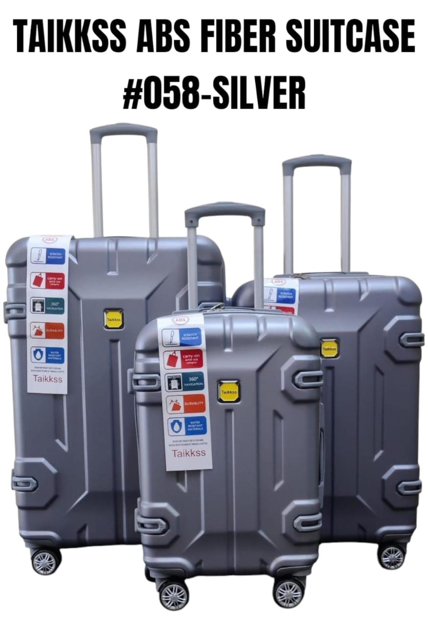 ❗ONLY AT KILIMALL ❗ 3-in-1 ABS FIBRE SUITCASES TAIKKS includes a large, a medium, and a small size. Durable ABS fibre,Scratch Resistant, Water Ressistant, 360 degrees Navigation,Durable, Elegant