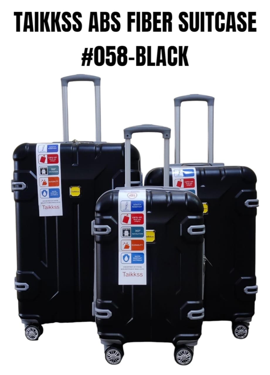 ❗ONLY AT KILIMALL ❗ 3-in-1 ABS FIBRE SUITCASES TAIKKS includes a large, a medium, and a small size. Durable ABS fibre,Scratch Resistant, Water Ressistant, 360 degrees Navigation,Durable, Elegant