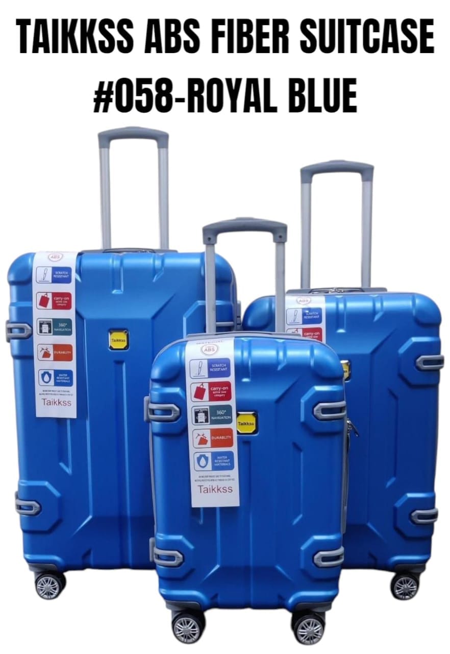 ❗ONLY AT KILIMALL ❗ 3-in-1 ABS FIBRE SUITCASES TAIKKS includes a large, a medium, and a small size. Durable ABS fibre,Scratch Resistant, Water Ressistant, 360 degrees Navigation,Durable, Elegant