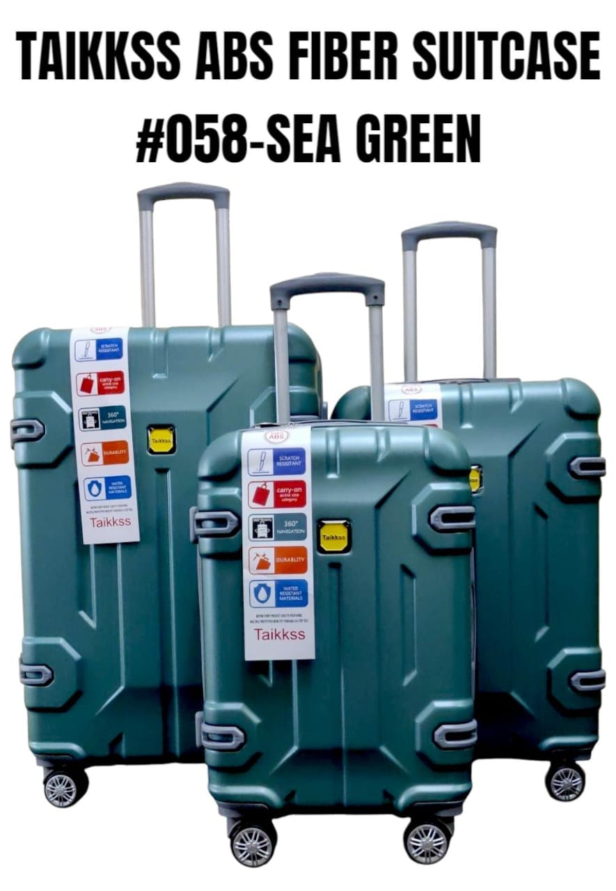 ❗ONLY AT KILIMALL ❗ 3-in-1 ABS FIBRE SUITCASES TAIKKS includes a large, a medium, and a small size. Durable ABS fibre,Scratch Resistant, Water Ressistant, 360 degrees Navigation,Durable, Elegant