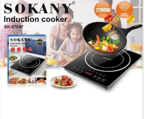 NEW!🔥Sokany Single Plate Electric Induction Cooker Sensor Touch Control- Single Electric hot Plate,2200W Power Output;LED Display and Control Panel;10-Level Temperature Adjustment;Safety Lock Feature