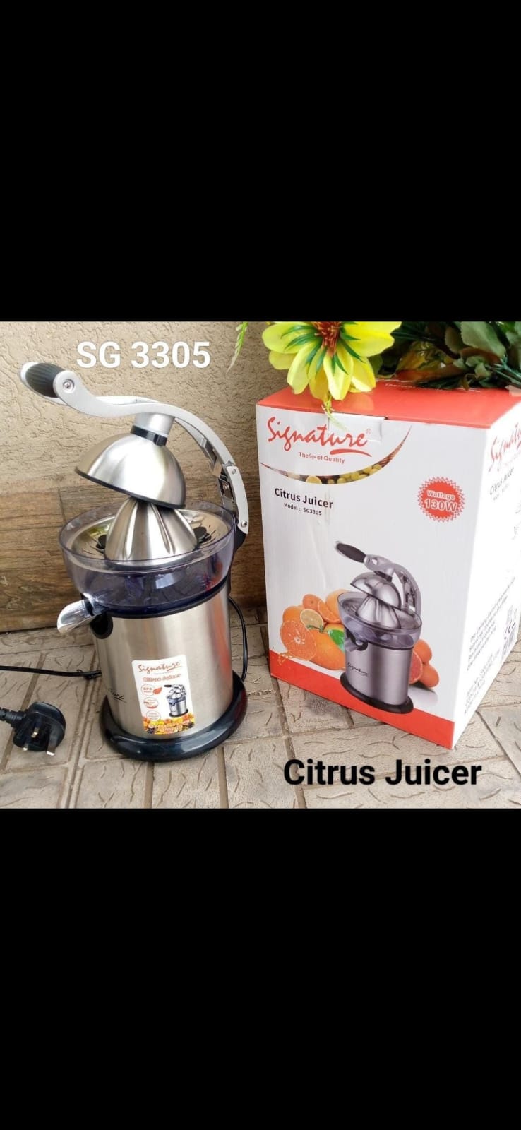 ⭐NEW ! 😍 Signature citrus juicer; Electric-Powered and Effortless Juicing; minimal effort and maximum freshness,powerful motor, easy-pour spout & automatic reamer rotation,Transparent Juice Container