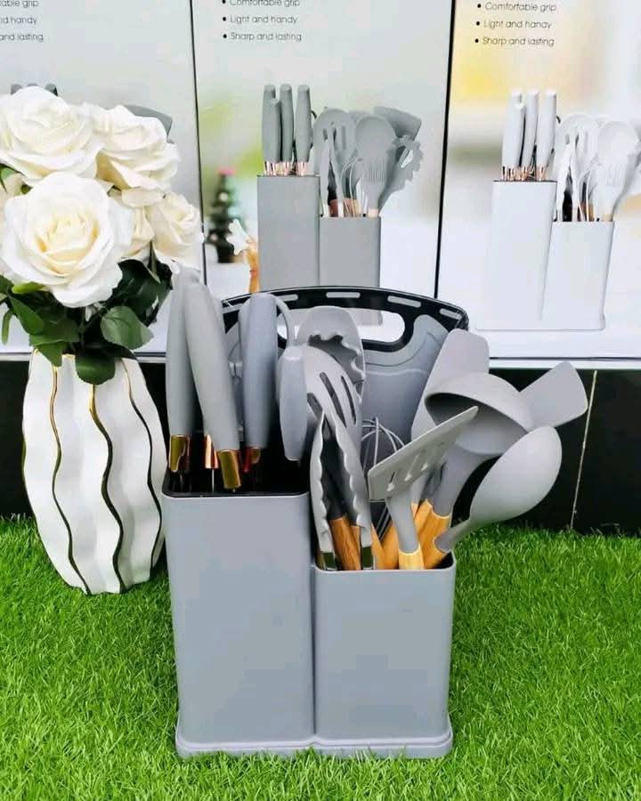 ❗CLEARANCE SALE❗19 Pieces Silicone Spoon Set Non-stick, Wooden Handles,Cooking Spoon Set Heat Resistant,Wooden handles,heat resistant up to 446℉ (230℃)